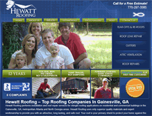 Tablet Screenshot of hewattroofing.com